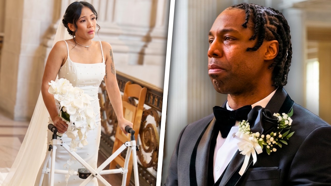 A paralyzed bride walks down the aisle