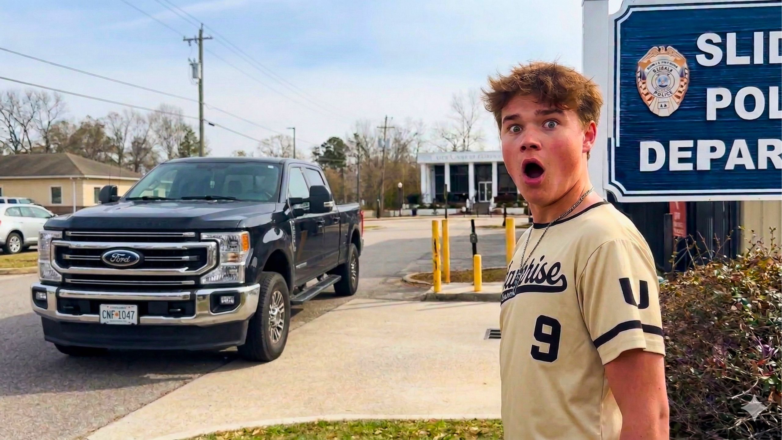 A police officers son reacts to being gifted his late-father's truck